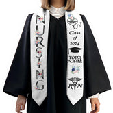 Personalized Nursing Stole, Custom Nursing Graduation Stole, RN Nursing Stole Graduation Class Of 2025, Nursing Graduation 2025 TD-0412-OJRK