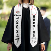Personalized Nursing Stole, Custom Nursing Graduation Stole, RN Nursing Stole Graduation Class Of 2025, Nursing Graduation 2025 TD-0424-UDVO