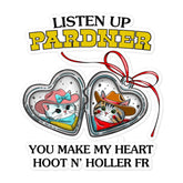 Listen Pardner Bubble-free stickers