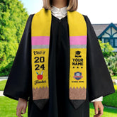 Personalized Graduation Teacher Pencil Stoles, Students Graduation Stole, Graduation Class Of 2025, Teacher Graduation Sash TD-0423-QPGX
