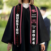 Personalized Nursing Stole, Custom Nursing Graduation Stole, RN Nursing Stole Graduation Class Of 2025, Nursing Graduation 2025 TD-0424-BLU0