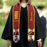 Personalized Graduation 2025 Stoles, Custom Class Of 2025 Stoles, Your High School Grad Sash, Any University Grad Stoles Sash TD-0502-GM4R