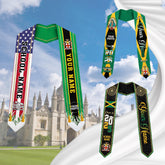 Custom Jamaica Graduation Sash,Custom Jamaica Stole 2025,Jamaica American Flag Graduation Sash 2025,Jamaican Stole, Graduation Class Of 2025