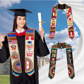 Personalized Peruvians Graduation Sash 2025, Peru American Flag Graduation Stole Custom, Peruvians Graduation Sash 2025, Graduation Gifts