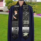 Personalized Congrats 2025 Graduation Stole, Graduation Stole Custom School Name, Your Name, Graduation Sash Gift, Class of 2025 Grad Sash