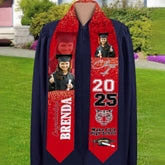 Personalized Congrats 2025 Graduation Stole, Graduation Stole Custom School Name, Your Name, Graduation Sash Gift, Class of 2025 Grad Sash
