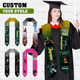 Personalized Congrats 2025 Graduation Stole, Graduation Stole Custom School Name, Your Name, Graduation Sash Gift, Class of 2025 Grad Sash