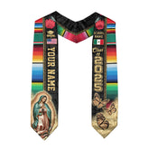Custom name Mexican Graduation Sash, Mexican American Flag Graduation Sash, Gift
