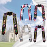 Personalized Dominicans Sash 2025, Dominican Republic Graduation Stole, Dominicans American Graduation 2025,Custom Graduation Stole 2025