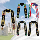 Personalized Mexican Stole,Custom Mexican Graduation Sash,Mexican American Flag Graduation Sash 2025,Mexican Stole,Mexico Graduation Stole