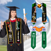 Custom Indian Graduation Sash 2025,Indian Graduation Sash,India American Flag Stole,India Graduation Stole,Graduation Gift, India Sash