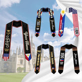 Custom Filipino Graduation Sash 2025,Filipino Graduation Sash,Philippines American Flag Stole,Philippines Graduation Stole,Graduation Gift