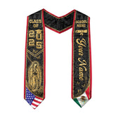 Custom Mexican Graduation Sash, Mexican American Flag Graduation Sash 2025, Mexico Graduation Stole