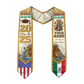 Custom Mexican Graduation Sash, Mexican American Flag Graduation Sash 2025, Graduation Gift