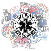 10 Pcs EMS Stickers | Funny Medical Decal Pack of 10 | Paramedic Quotes, CPR, Trauma Squad