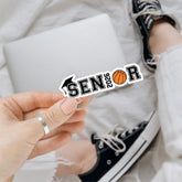1 Pcs Class of 2026 Basketball Senior Stickers | Black & Orange Graduation Vinyl Decals | Gift for Basketball Players and Grads
