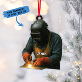 Personalized Welder Ornament Christmas decor, Ornaments for Christmas Tree, Welding Ornaments, Welding Gifts, 2D Flat Christmas Ornaments