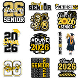 10 Pcs Senior 2026 Stickers, Cute Girly High School Sticker for Student, 2026 Senior Stickers Graduation Class of 2026 Gift College Student Decoration for Laptop Bottle Tablet Case