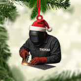 Custom Name Welder Ornament Christmas decor, Ornaments for Christmas Tree, Welding Ornaments, Welding Gifts, 2D Flat Christmas Ornaments