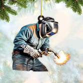 Personalized Welder Ornament, Welder Ornaments for Christmas Tree, Welding Ornaments, Welding Gifts, 2D Flat Christmas Ornaments