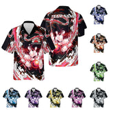 Customize Name Team Name Bowling Hawaii 3D Shirts for Men and Women, Bowling Hawaiin Shirts for Bowling Team