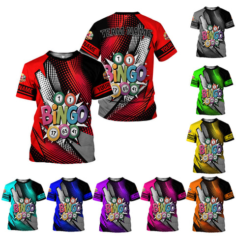 Personalized 3D BINGO Shirt with Name, Custom Bingo game Shirts for Team, Men Women unisex 3D shirt