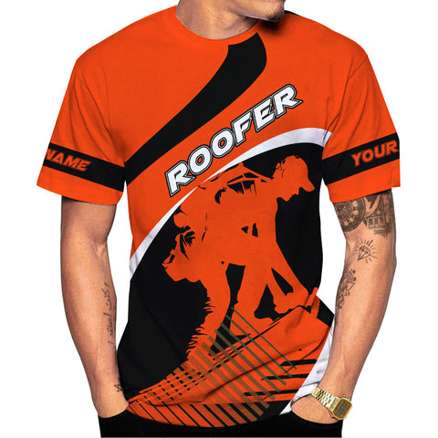 Personalized Roofer 3D shirt with Name, Roofing Shirt for Men, Gift for Roofer 3D All Over Printed Tshirt