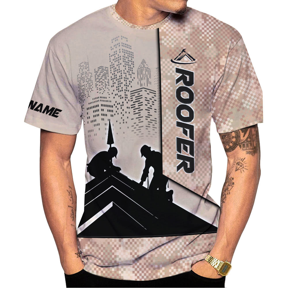Customized Roofer 3D shirt, Roofing Shirt for Men, Gift for Roofer 3D All Over Printed Tshirt