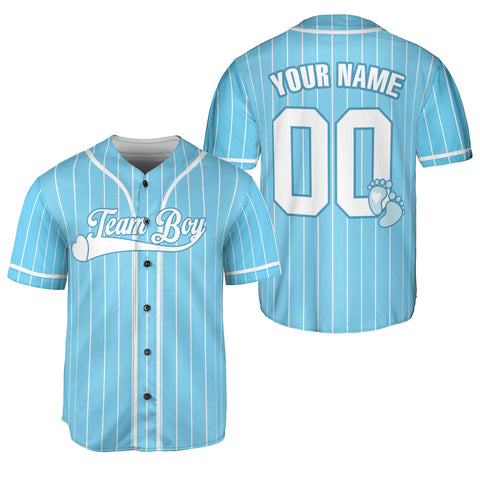 Personalized Name and Number Gender Reveal Baseball Jerseys, Team Girl Team boy Shirts for New Mom Dad