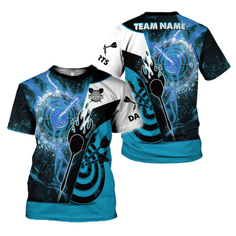 Personalized Dart 3D Shirts, Custom Name Team Dartboard Shirt for Men Women