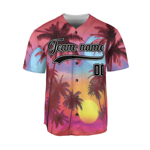 Custom Baseball Jersey Sports shirt for Men Women Youth, Personalized Name Summer Beach Jersey