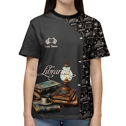 Custom Name Librarian 3D Shirt for Women Men, sweatshirt hoodie Librarian unisex 3D shirt