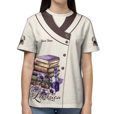 Custom Name Librarian 3D T Shirt, sweatshirt hoodie Librarian unisex 3D shirt for women men