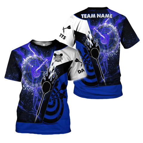 Personalized Dart 3D Shirts, Custom Name Team Dartboard Shirt for Men Women