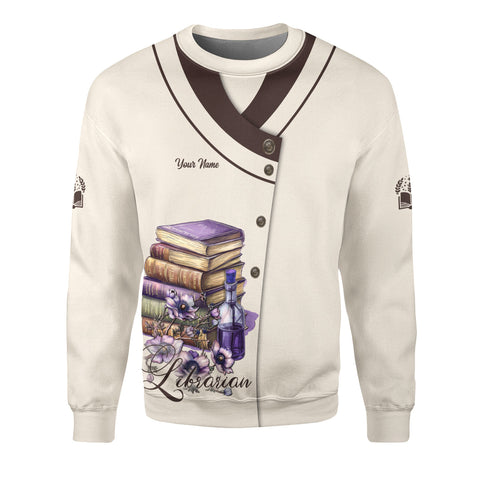 Custom Name Librarian 3D T Shirt, sweatshirt hoodie Librarian unisex 3D shirt for women men