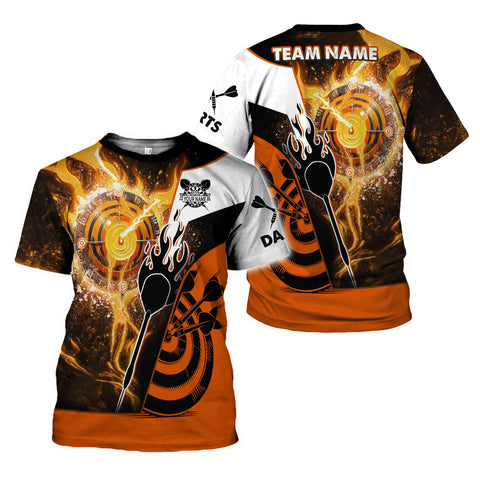Personalized Dart 3D Shirts, Custom Name Team Dartboard Shirt for Men Women