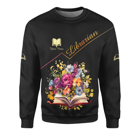 Custom Name Librarian 3D Shirt for women, sweatshirt hoodie zip hoodie Librarian 3D unisex shirt