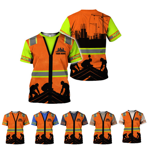 Custom Name Roofer 3D shirt, Roofing Shirt for Men, Gift for Roofer 3D All Over Printed T-shirt