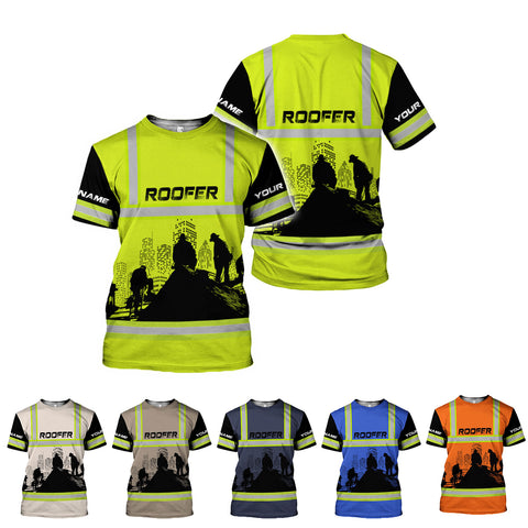 Custom Name Roofer 3D shirt for men, Roofing Shirt Gift for Roofer, 3D All Over Printed T-shirt, Birthday gift for Dad