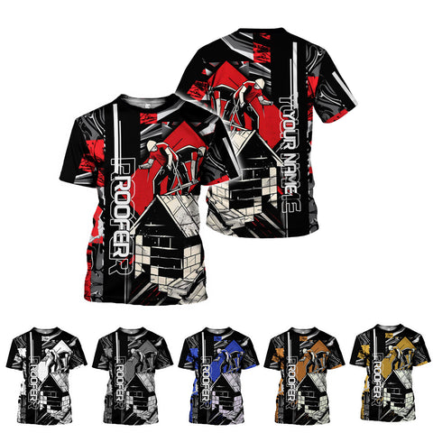 Personalized Roofer Tshirt, Roofing Shirt Men, Gift for Roofer 3D All Over Printed Tshirt, Gift for Father's Day and Birthday