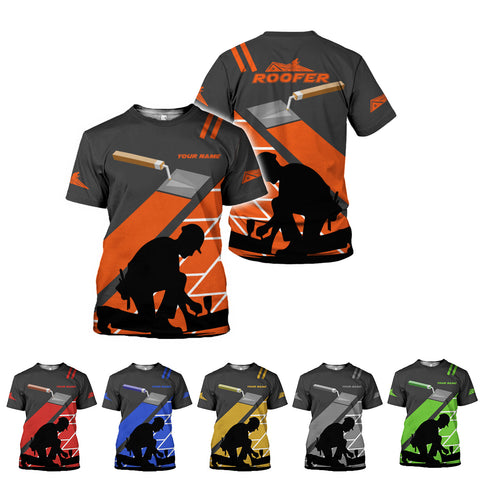 Personalized Roofer 3D shirt, Roofing Shirt Men, Gift for Roofer 3D All Over Printed Tshirt, Gift for him