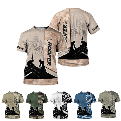Customized Roofer 3D shirt, Roofing Shirt for Men, Gift for Roofer 3D All Over Printed Tshirt