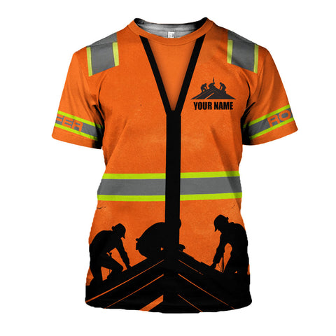 Custom Name Roofer 3D shirt, Roofing Shirt for Men, Gift for Roofer 3D All Over Printed T-shirt
