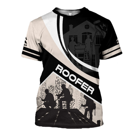 Custom Name Roofer 3D shirt for Roofer, Roofing Shirt Gift for Man, 3D All Over Printed T-shirt, Birthday gift for Dad