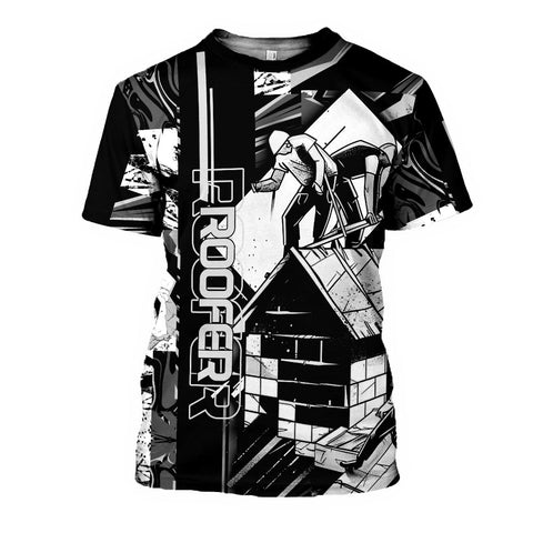 Personalized Roofer Tshirt, Roofing Shirt Men, Gift for Roofer 3D All Over Printed Tshirt, Gift for Father's Day and Birthday