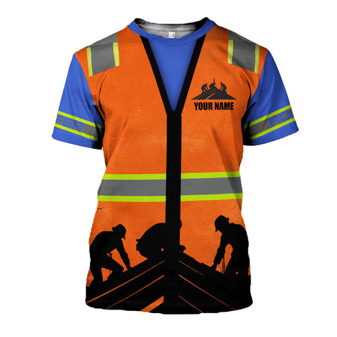 Custom Name Roofer 3D shirt, Roofing Shirt for Men, Gift for Roofer 3D All Over Printed T-shirt