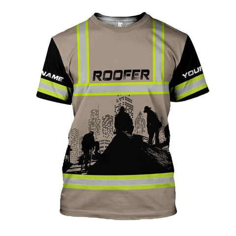 Custom Name Roofer 3D shirt for men, Roofing Shirt Gift for Roofer, 3D All Over Printed T-shirt, Birthday gift for Dad