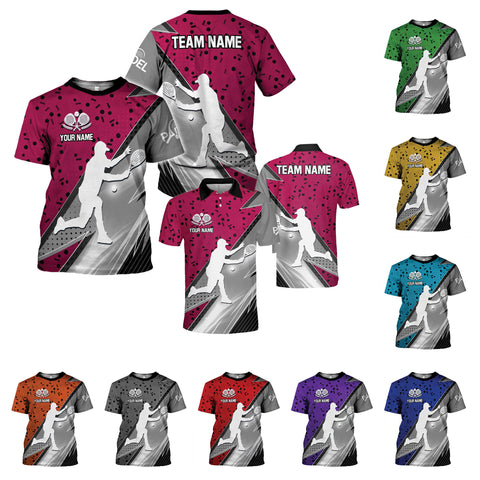 Personalized Team Name and Name PADEL 3D Shirt for Men Women, Custom Bingo game Shirts for Team