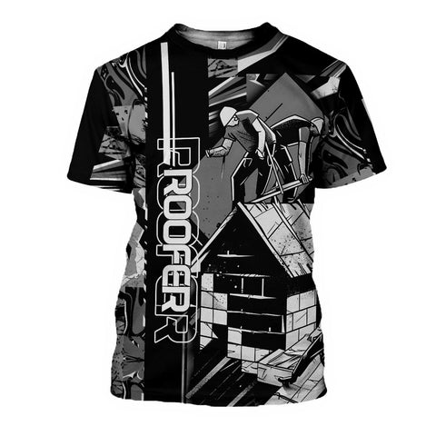 Personalized Roofer Tshirt, Roofing Shirt Men, Gift for Roofer 3D All Over Printed Tshirt, Gift for Father's Day and Birthday