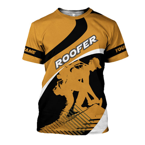 Personalized Roofer 3D shirt with Name, Roofing Shirt for Men, Gift for Roofer 3D All Over Printed Tshirt